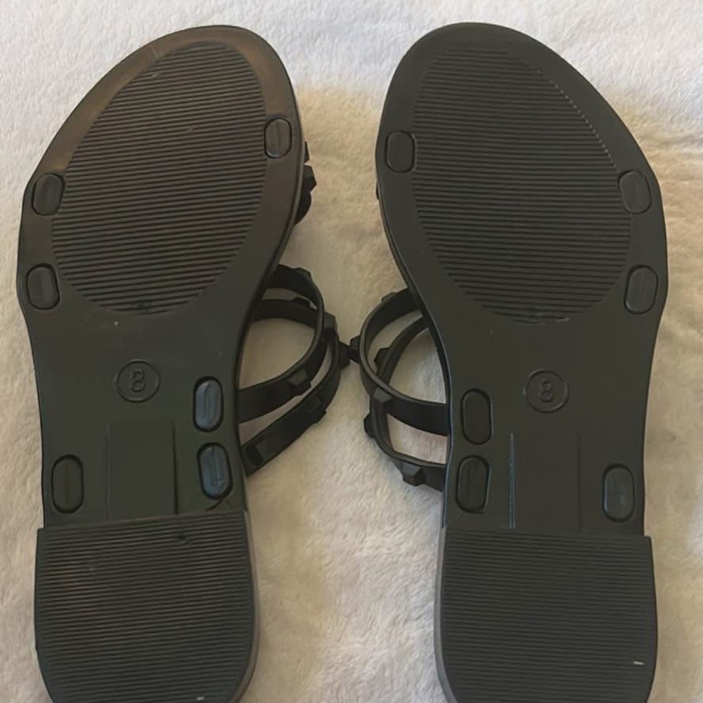 Shade & Shore Black Strappy Sandals - Picture 3 of 3